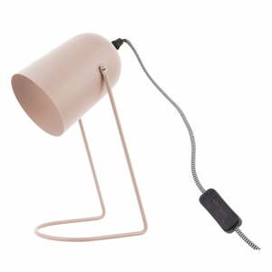 Růžová stolní lampa Leitmotiv Enchant, výška 30 cm