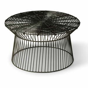 Černý zahradní stolek Bonami Selection Fleur, ø 76 cm