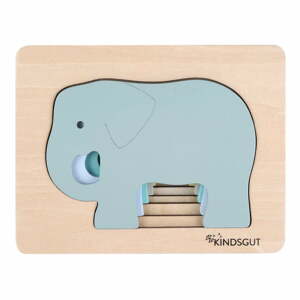 Dřevěné dětské puzzle Kindsgut Elephant