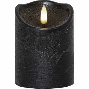 Černá vosková LED svíčka Star Trading Flamme Rustic, výška 10 cm