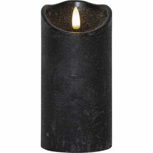 Černá vosková LED svíčka Star Trading Flamme Rustic, výška 15 cm