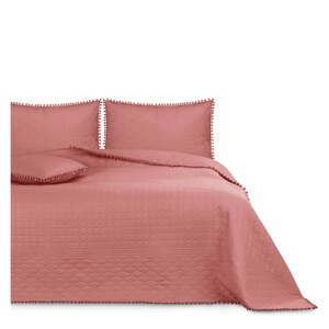 Růžový přehoz na postel AmeliaHome Meadore, 200 x 220 cm