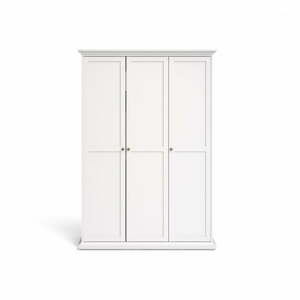 Bílá šatní skříň Tvilum Paris, 138,8 x 200,6 cm