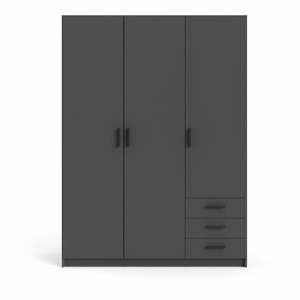 Tmavě šedá šatní skříň Tvilum Sprint, 147 x 200 cm