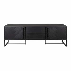 Černý TV stolek v dekoru exotického dřeva 180x60 cm Class - Dutchbone