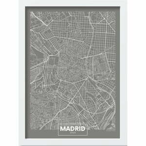 Plakát v rámu 40x55 cm Madrid – Wallity