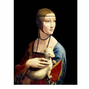 Obraz - reprodukce 50x70 cm Lady with an Ermine, Leonardo Da Vinci – Fedkolor