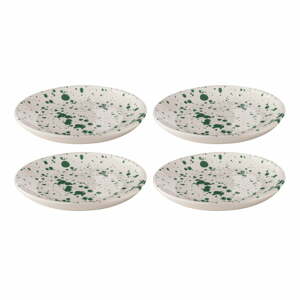 Bílo-zelené dezertní  talíře z kameniny v sadě 4 ks ø 18 cm Carnival – Ladelle
