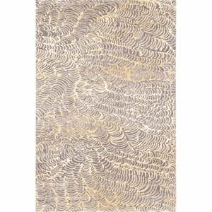 Béžový vlněný koberec 100x180 cm Koi – Agnella