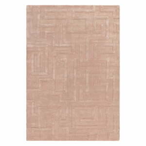 Světle růžový vlněný koberec 200x290 cm Maze – Asiatic Carpets
