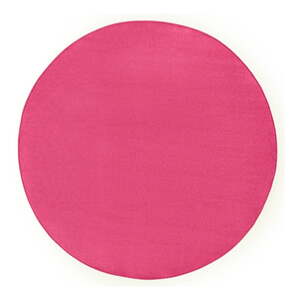 Růžový koberec Hanse Home, ⌀ 133 cm
