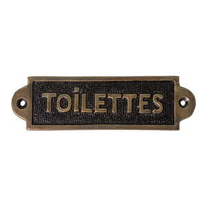 Kovová cedule 15x4,5 cm Toilettes – Antic Line