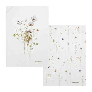 Bavlněné utěrky v sadě 2 ks 50x70 cm Ikebana – Happy Friday