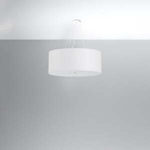 Bílé závěsné svítidlo s textilním stínidlem ø 70 cm Volta – Nice Lamps