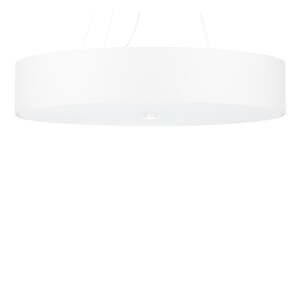 Bílé závěsné svítidlo s textilním stínidlem ø 70 cm Herra – Nice Lamps