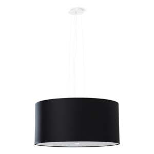 Černé závěsné svítidlo s textilním stínidlem ø 50 cm Volta – Nice Lamps