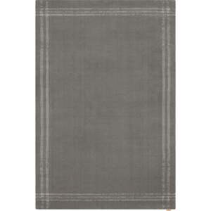 Antracitový vlněný koberec 200x300 cm Calisia M Grid Rim – Agnella