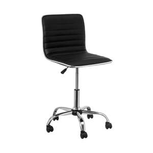 Černá kancelářská židle z imitace kůže – Casa Selección