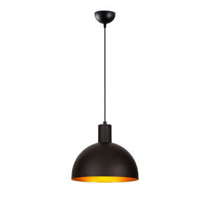 Závěsné svítidlo v černé a zlaté barvě s kovovým stínidlem ø 30 cm Sivani – Opviq lights
