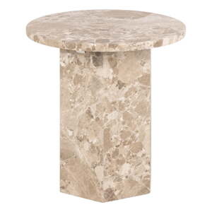 Mramorový kulatý odkládací stolek ø 50 cm Naxos – Actona