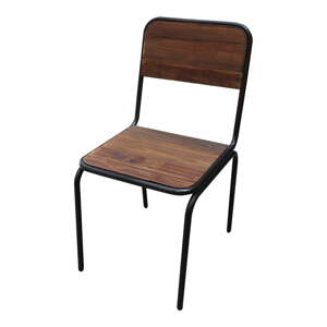 Hnědá jídelní židle z jedlového dřeva Industrial – Antic Line