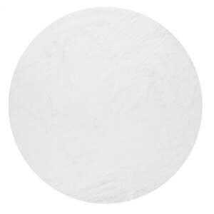 Bílý pratelný kulatý koberec ø 80 cm Pelush White – Mila Home