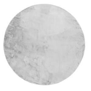 Světle šedý pratelný kulatý koberec ø 100 cm Pelush Grey – Mila Home
