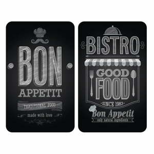 Sada 2 skleněných krytů na sporák Wenko Bon Appetit, 52 x 30 cm