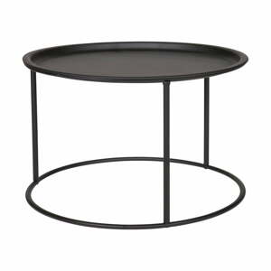Černý konferenční stolek WOOOD Ivar, Ø 56 cm