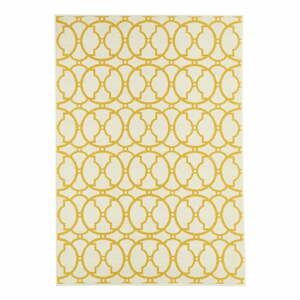 Béžovo-žlutý venkovní koberec Floorita Interlaced, 160 x 230 cm