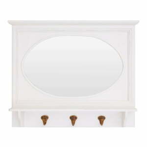 Nástěnné zrcadlo v bílém rámu s 3 háčky Premier Housewares
